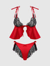 Jocelyn Drop-Off Cami & Shortie Sleep Set Red