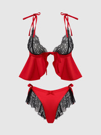 Jocelyn Drop-Off Cami & Shortie Sleep Set Red
