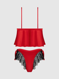 Jocelyn Drop-Off Cami & Shortie Sleep Set Red
