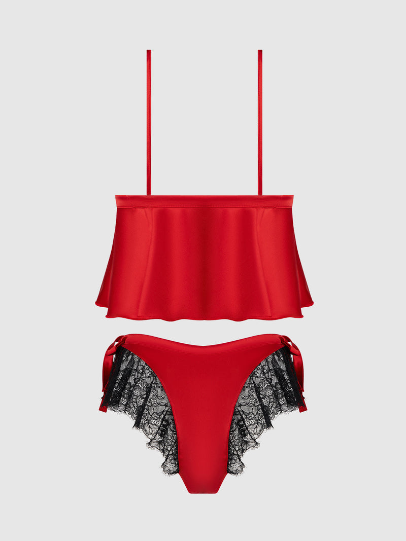 Jocelyn Drop-Off Cami & Shortie Sleep Set Red