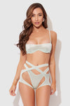 Zoe Oil Slick Bra Set Aqua Blue