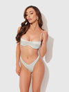 Zoe Oil Slick Bra Set Aqua Blue