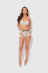 Zoe Oil Slick Bra Set Aqua Blue
