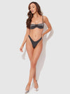 Zoe Oil Slick Bra Set Graphite Gray