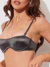 Zoe Oil Slick Bra Set Graphite Gray