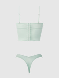 Zoe Oil Slick Bustier & Panty Set Aqua