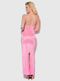 Zoe Oil Slick Maxi Gown Bubblegum Pink