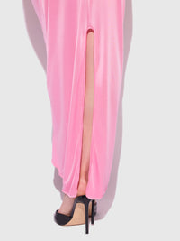 Zoe Oil Slick Maxi Gown Bubblegum Pink