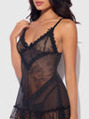Kiki Lace Babydoll Set Black