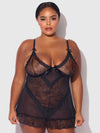 Kiki Lace Babydoll Set Black