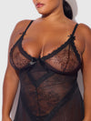 Kiki Lace Babydoll Set Black