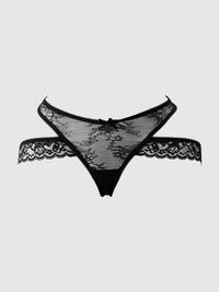 Kiki Strappy & Backless Lace Tanga Black
