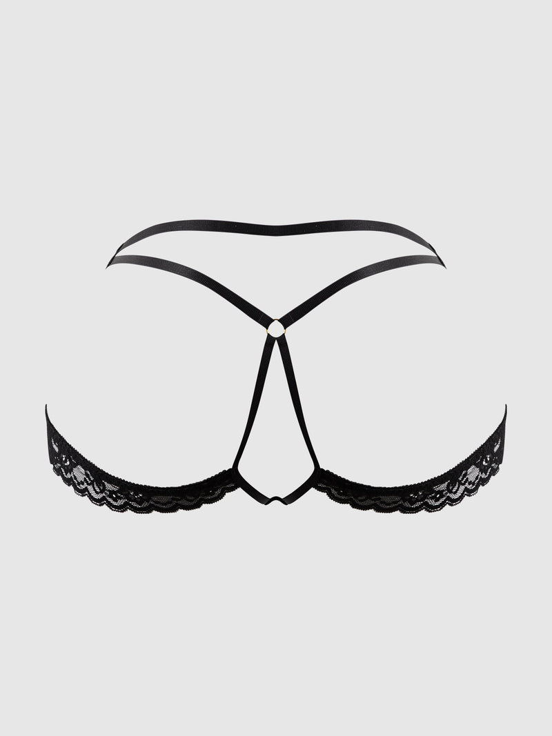 Kiki Strappy & Backless Lace Tanga Black