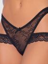 Kiki Strappy & Backless Lace Tanga Black