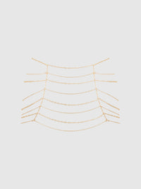 Chain Draped Skirt Gold