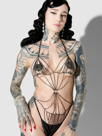 Black Rhinestone Teddy