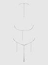 Rhinestone Dangle Fringe Teddy Silver
