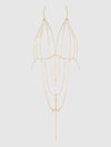 Deep V-Plunge Chain Teddy Gold