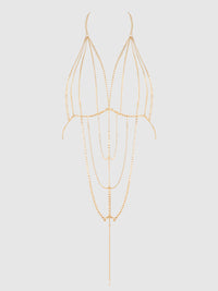 Deep V-Plunge Chain Teddy Gold