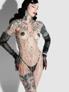 Rhinestone Butterfly Chemise Silver