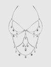 Oversized Rhinestone Top Silver