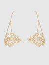 Rhinestone Swirl Knot Bralette Bra Gold
