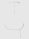 Rhinestone Swirl Knot Bralette Bra Silver