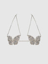 Rhinestone & Pearl Butterfly Bralette Silver