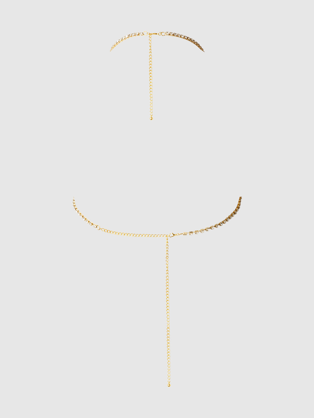 Rhinestone Fringe Cropped Cami Top Gold
