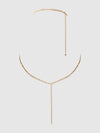 Pearl & Chain Draped Bralette Bra Gold