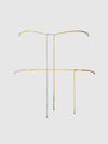 Rhinestone Swirl Knot Panty G-String Gold