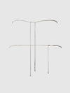 Rhinestone Swirl Knot Panty G-String Silver