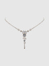 Ornate Rhinestone G-String Silver