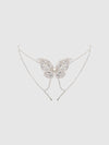 Rhinestone & Pearl Butterfly Panty Silver