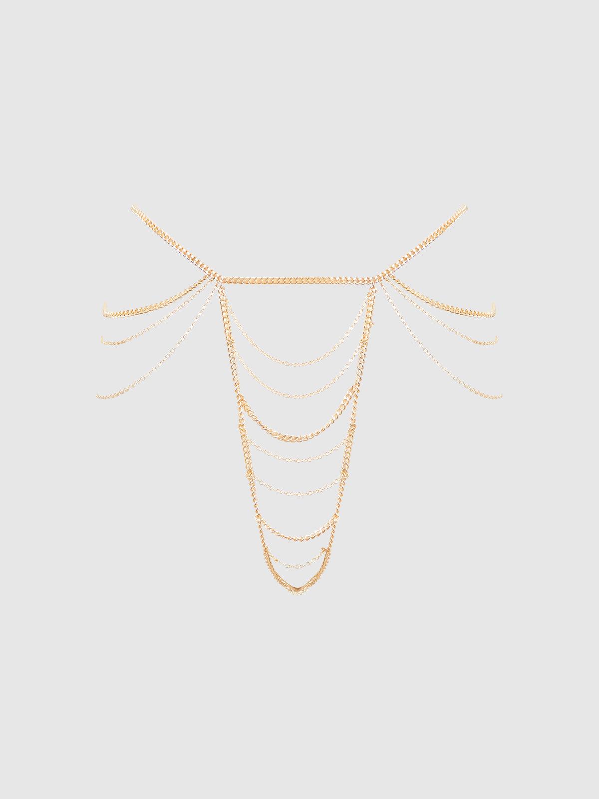 Chain Draped Side Thong Gold