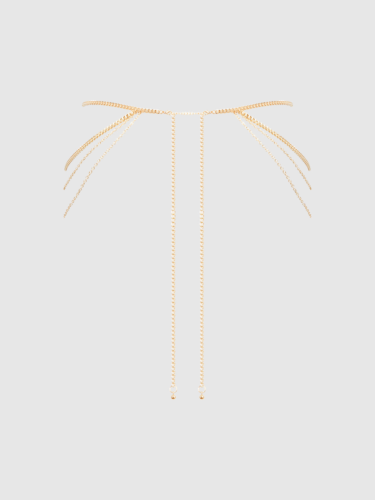 Chain Draped Side Thong Gold