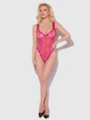 Yvone Lace Underwire & Seamed Bodysuit Purple Fuchsia