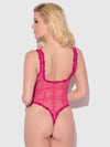 Yvone Lace Underwire & Seamed Bodysuit Purple Fuchsia