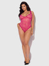 Yvone Lace Underwire & Seamed Bodysuit Purple Fuchsia