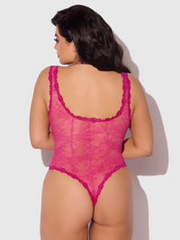 Yvone Lace Underwire & Seamed Bodysuit Purple Fuchsia