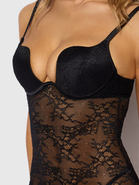 House of Desire Yvone Lace Plunge Push Up Gown