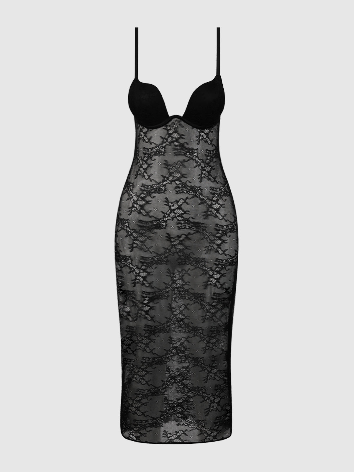 House of Desire Yvone Lace Plunge Push Up Gown