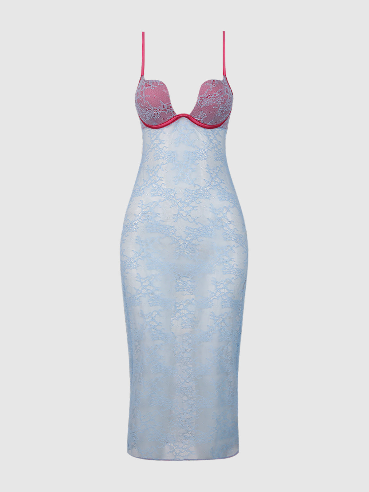 House of Desire Yvone Lace Plunge Push Up Gown