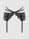 Felicia Leopard Mesh & Lace Bra, Garter & G-String Set