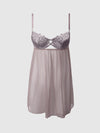 Eden Embroidered Lace Babydoll Grey