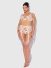 Bridal Rosalie Embroidered Lace Open Cup Bra Set Pearl Ivory
