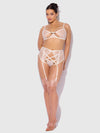 Bridal Rosalie Embroidered Lace Open Cup Bra Set Pearl Ivory