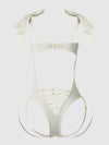 Bridal Rosalie Embroidered Lace Teddy Pearl Ivory