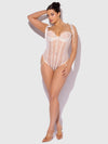 Bridal Rosalie Embroidered Lace Teddy Pearl Ivory