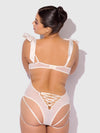 Bridal Rosalie Embroidered Lace Teddy Pearl Ivory